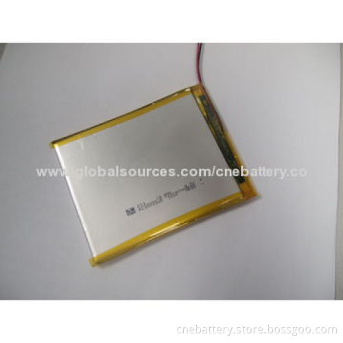 Lithium Polymer Rechargeable Battery with 2,500mAh 3.7V PL074773